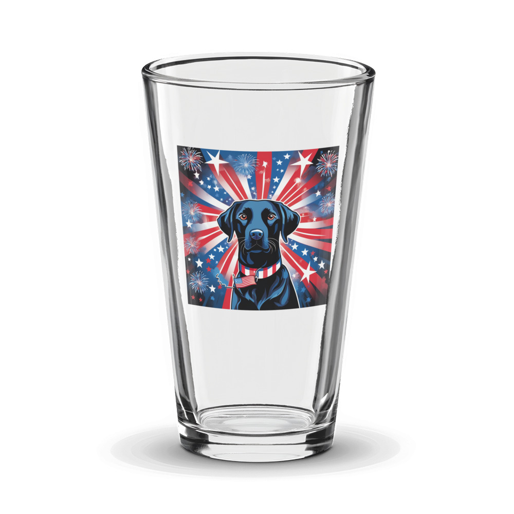 PugMug Custom Black Labrador Retriever Glass Tumbler