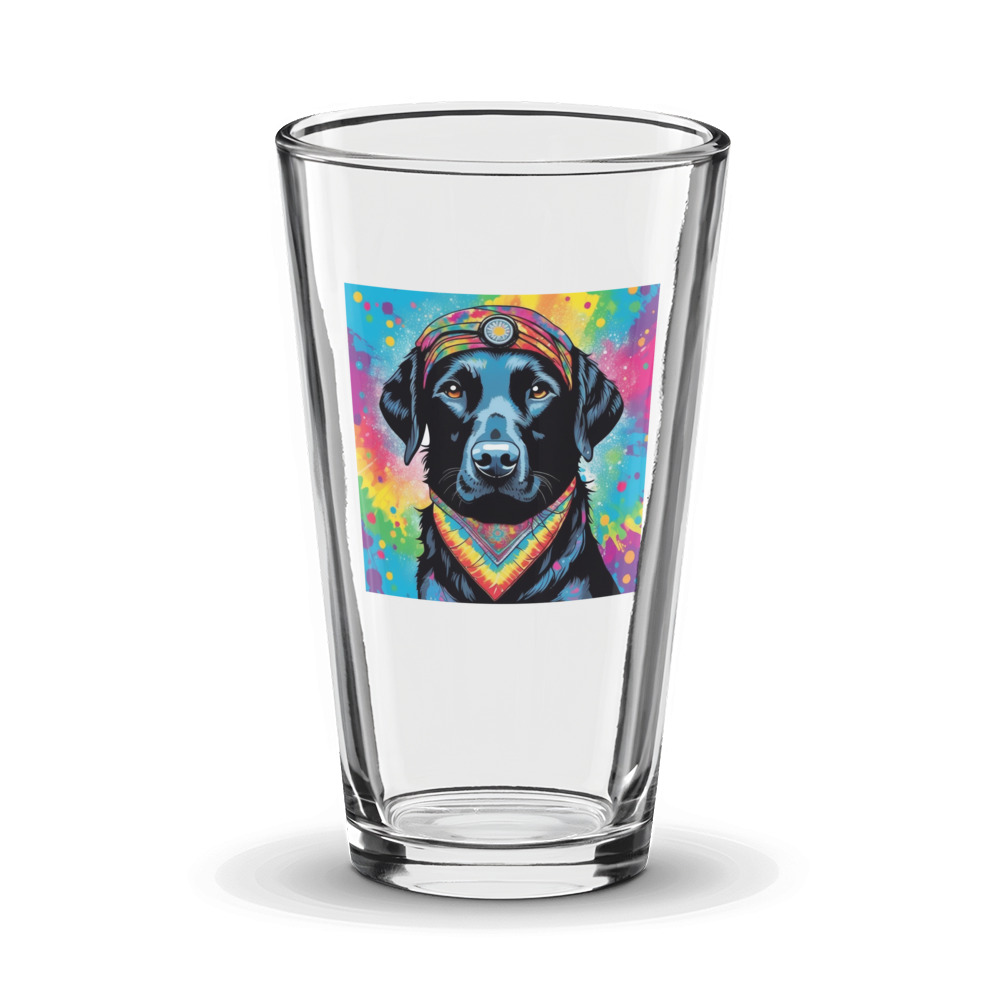 PugMug Custom Black Labrador Retriever Glass Tumbler