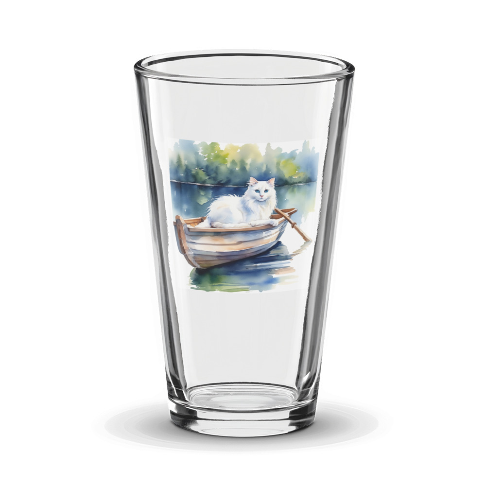 PugMug Custom White Ragdoll Cat Glass Tumbler