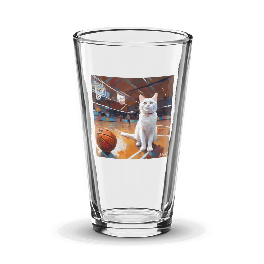 PugMug Custom White Companion Cat Glass Tumbler
