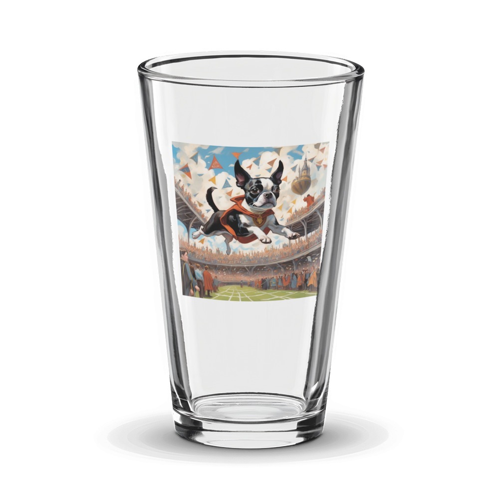 PugMug Custom Boston Terrier Glass Tumbler