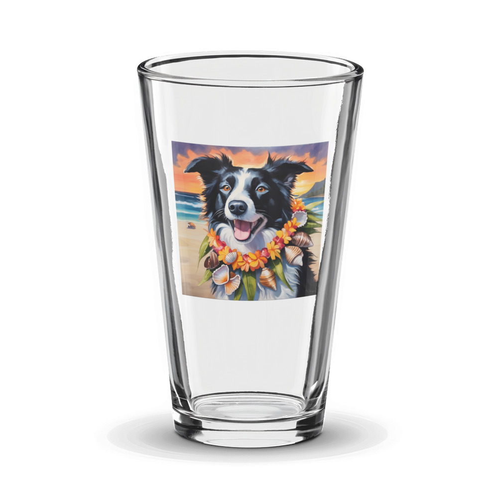PugMug Custom Border Collie Glass Tumbler