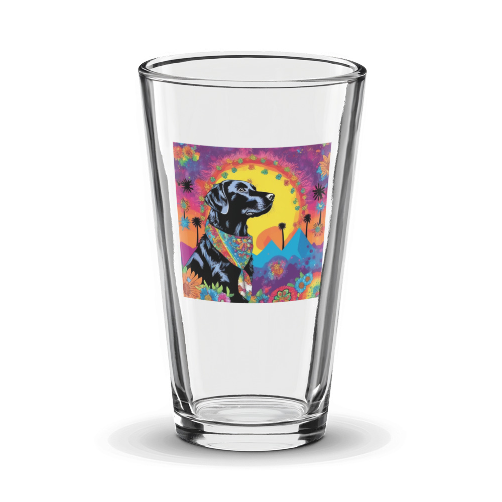 PugMug Custom Black Labrador Retriever Glass Tumbler