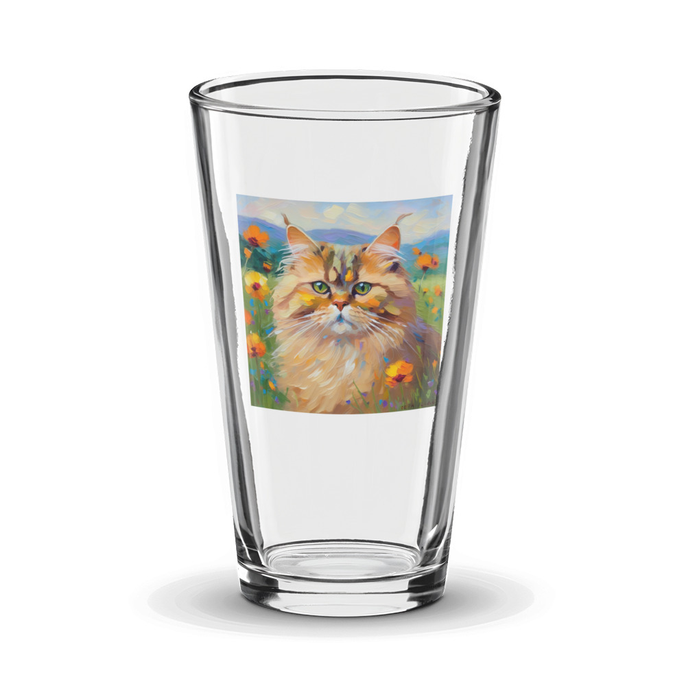 PugMug Custom Tabby Persian Cat Glass Tumbler