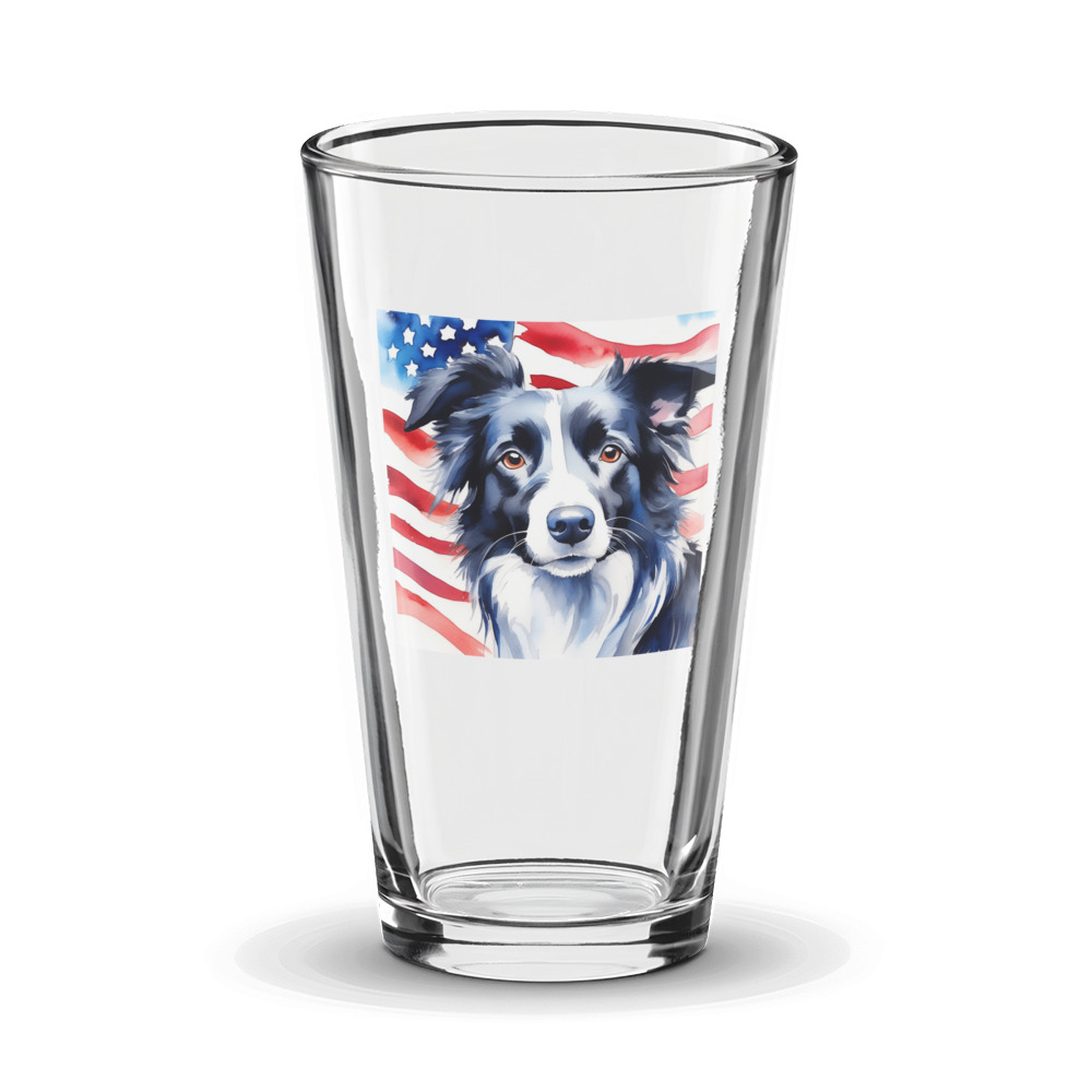 PugMug Custom Border Collie Glass Tumbler