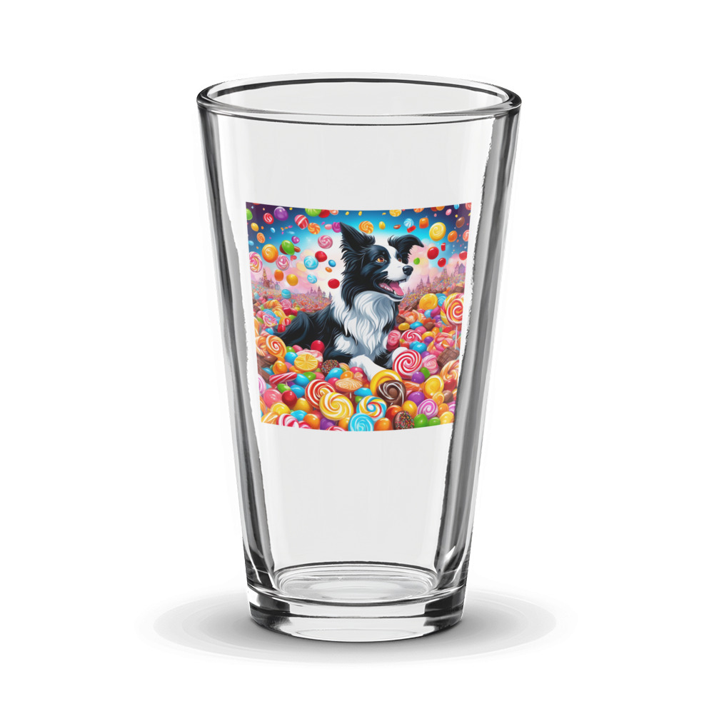 PugMug Custom Border Collie Glass Tumbler
