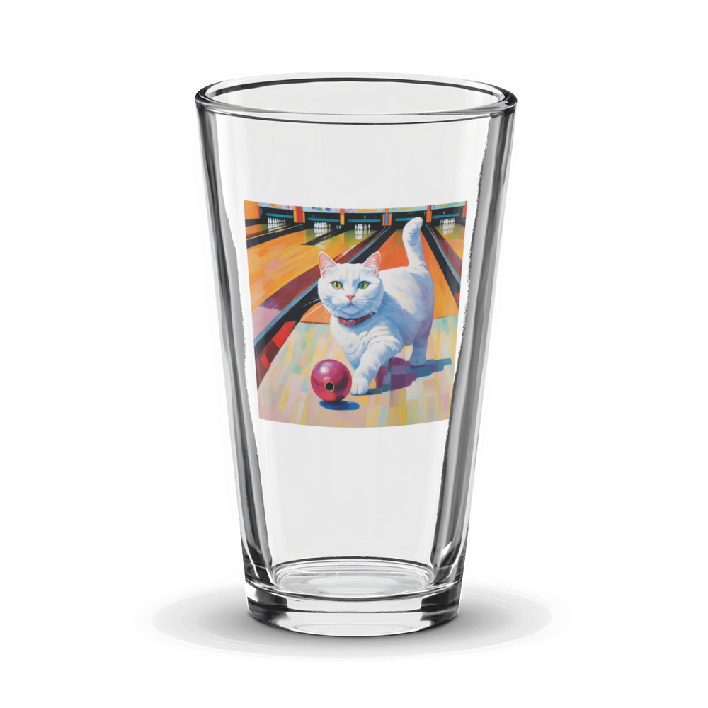 PugMug Custom White Companion Cat Glass Tumbler