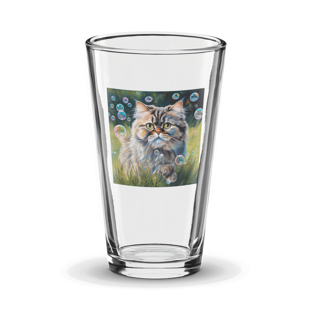 PugMug Custom Tabby Persian Cat Glass Tumbler