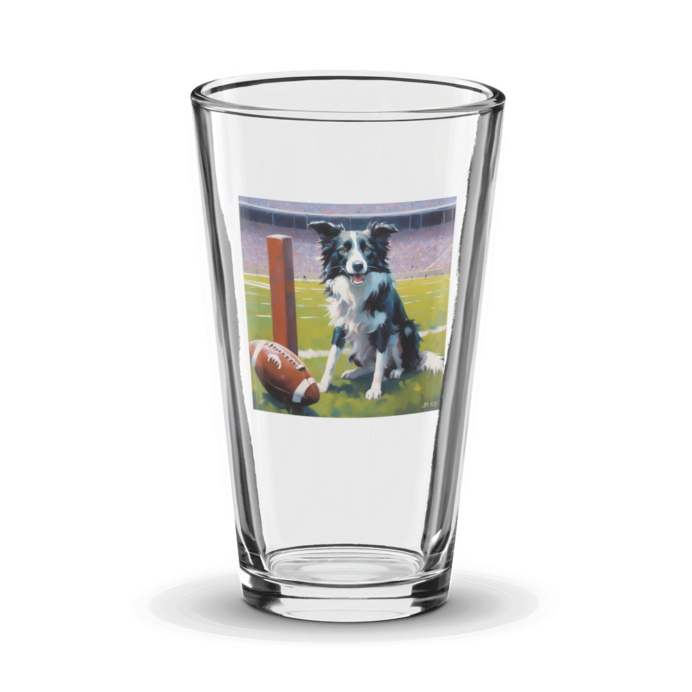 PugMug Custom Border Collie Glass Tumbler