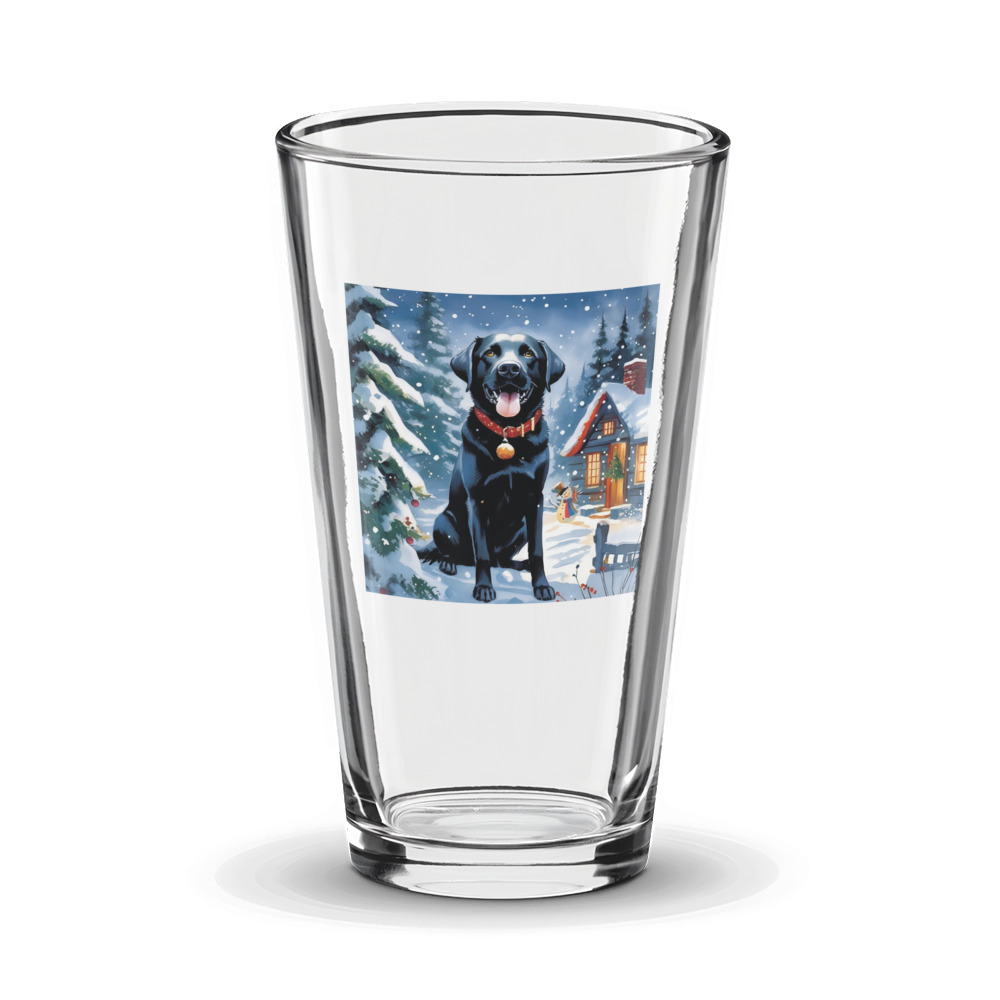 PugMug Custom Black Labrador Retriever Glass Tumbler