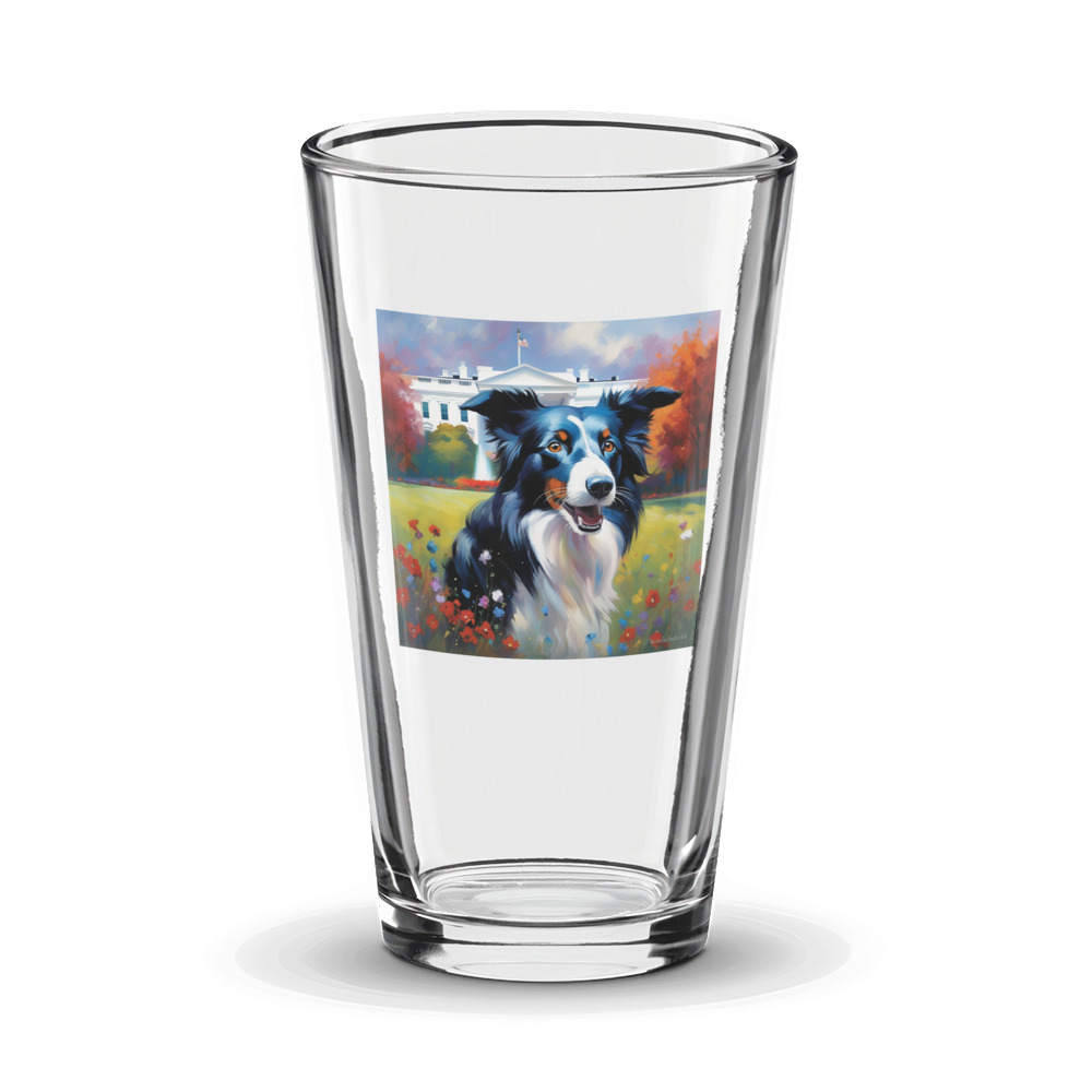 PugMug Custom Border Collie Glass Tumbler