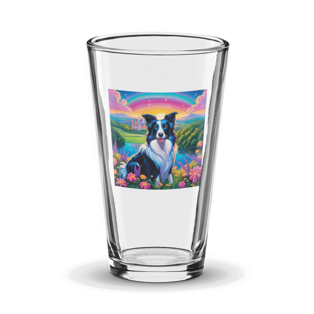 PugMug Custom Border Collie Glass Tumbler