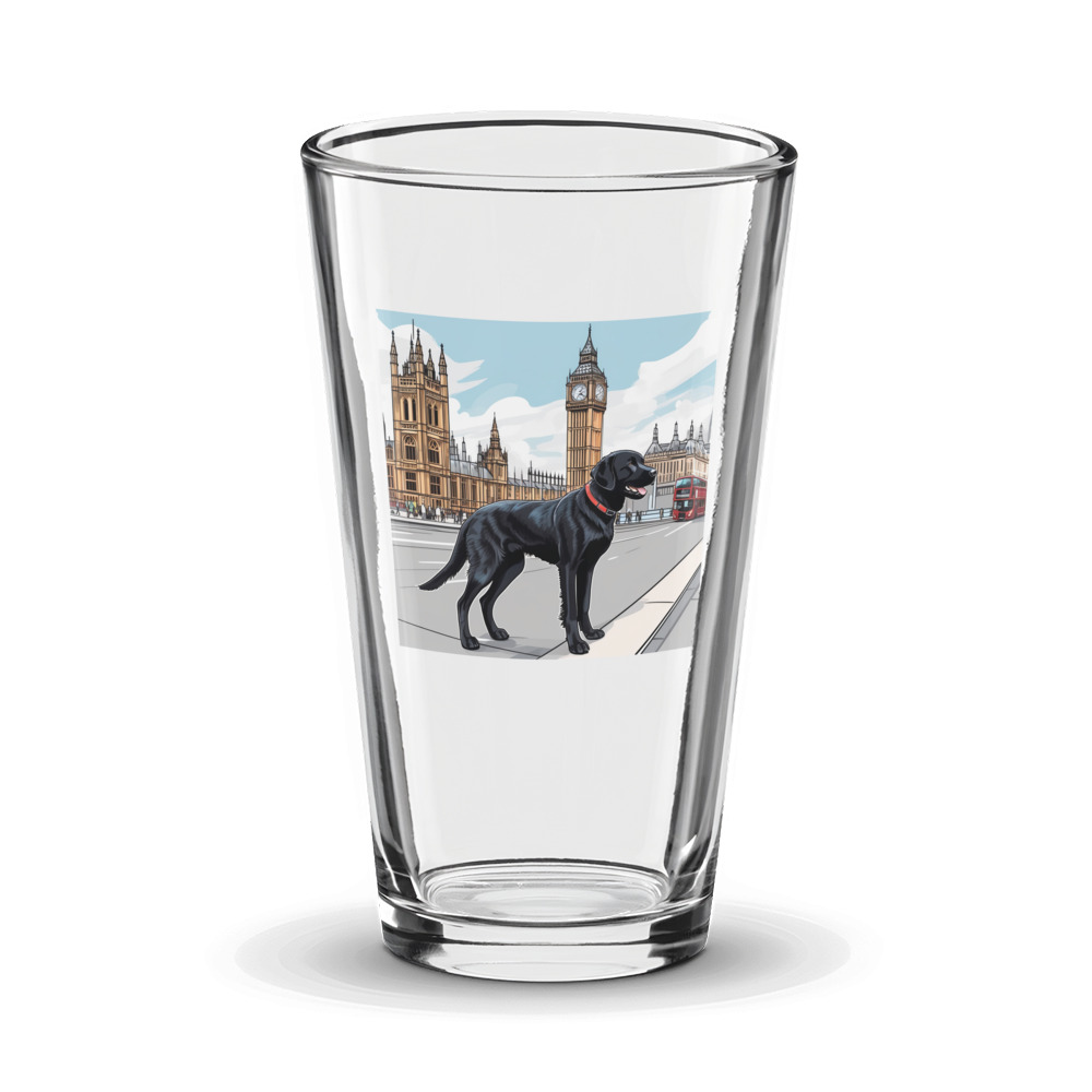 PugMug Custom Black Labrador Retriever Glass Tumbler