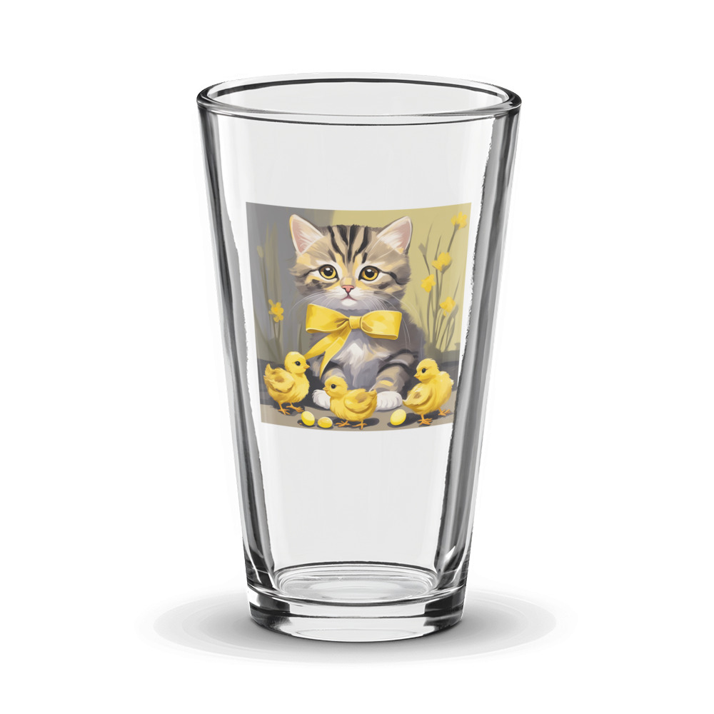 PugMug Custom Tabby Scottish Fold Cat Glass Tumbler
