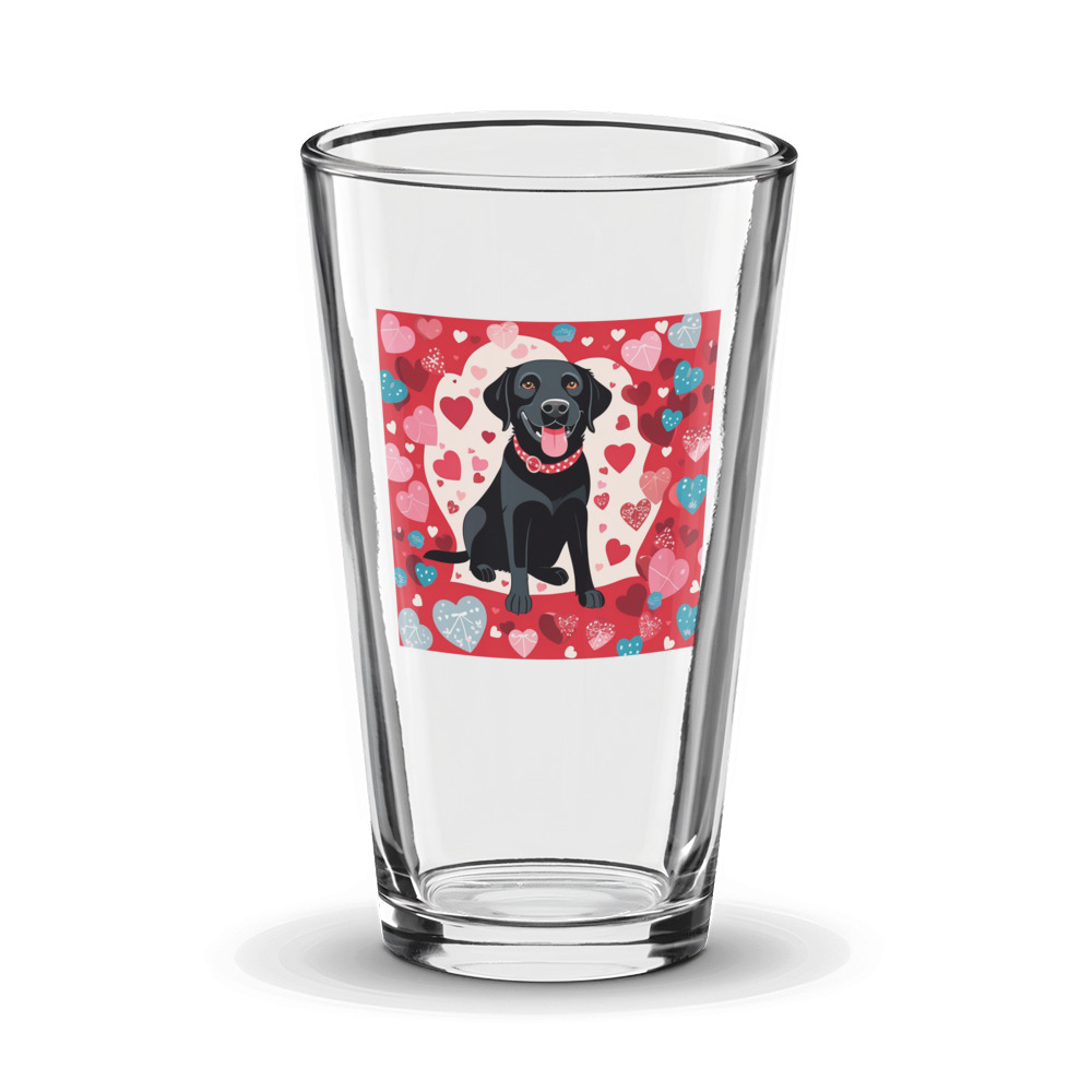 PugMug Custom Black Labrador Retriever Glass Tumbler