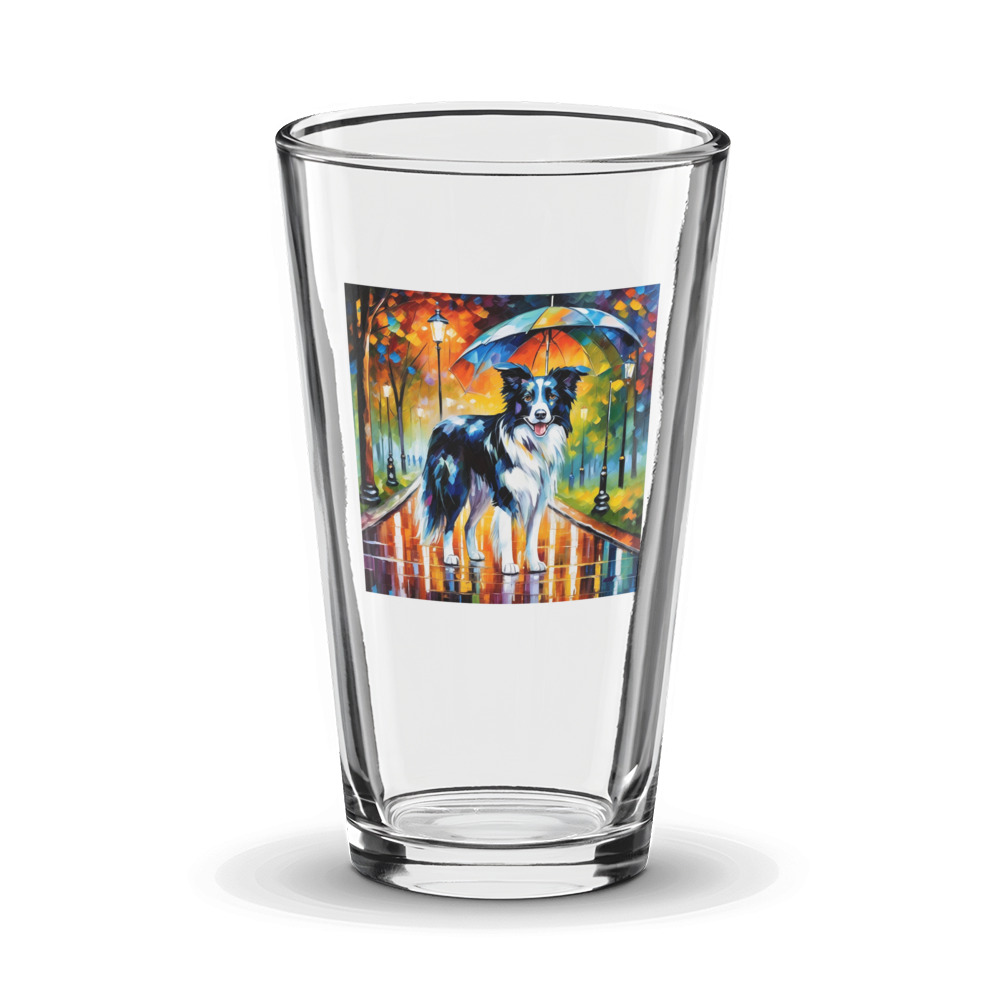 PugMug Custom Border Collie Glass Tumbler