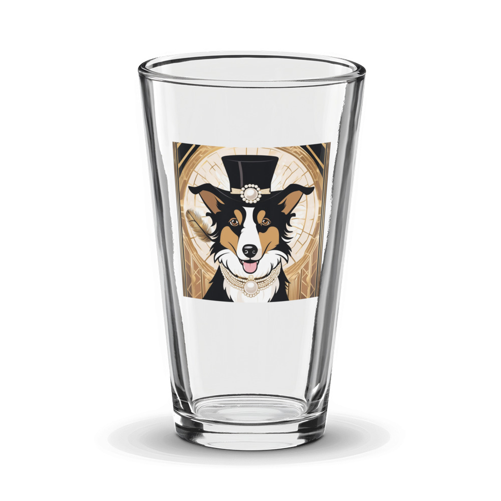 PugMug Custom Collie Glass Tumbler