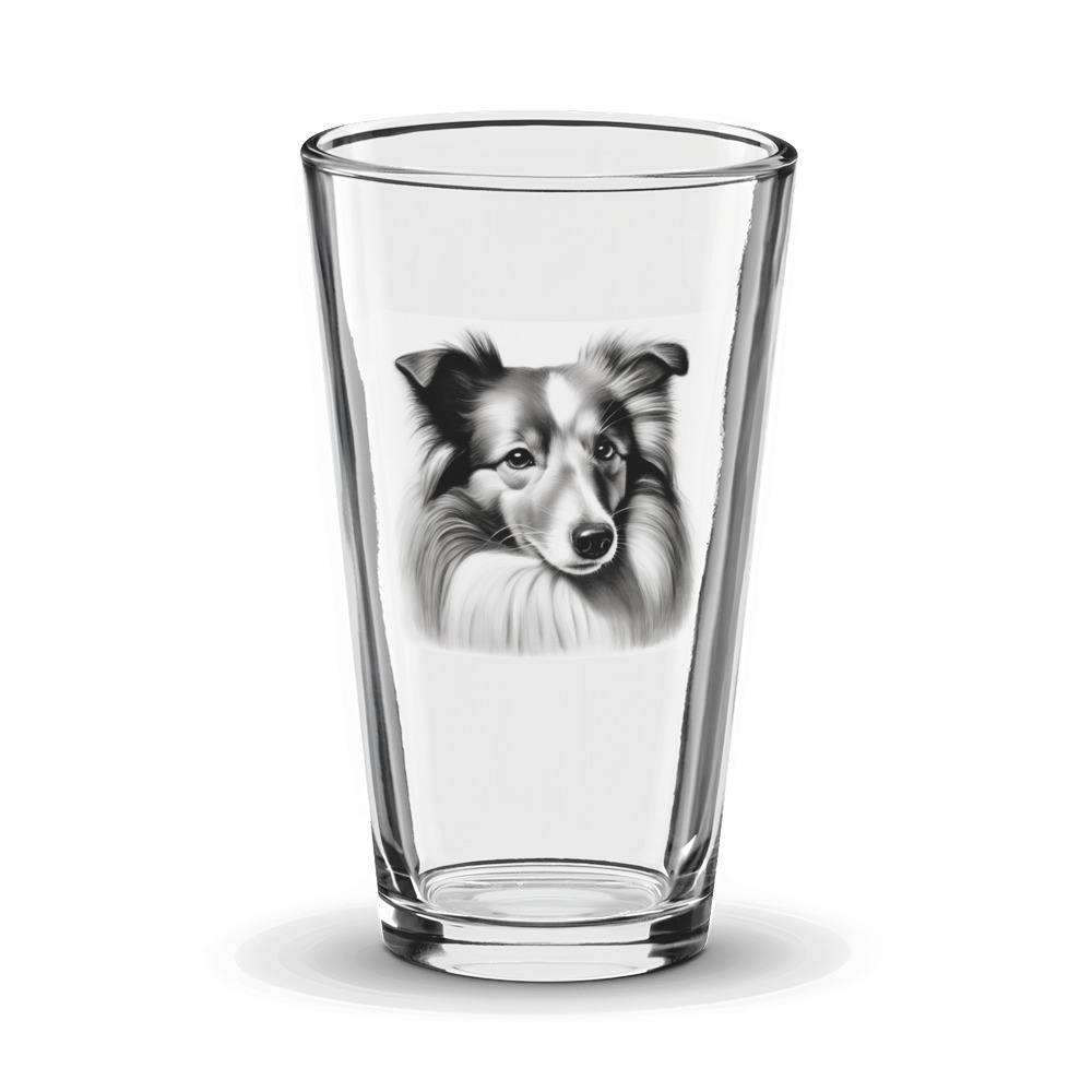 PugMug Custom Shetland Sheepdog Glass Tumbler