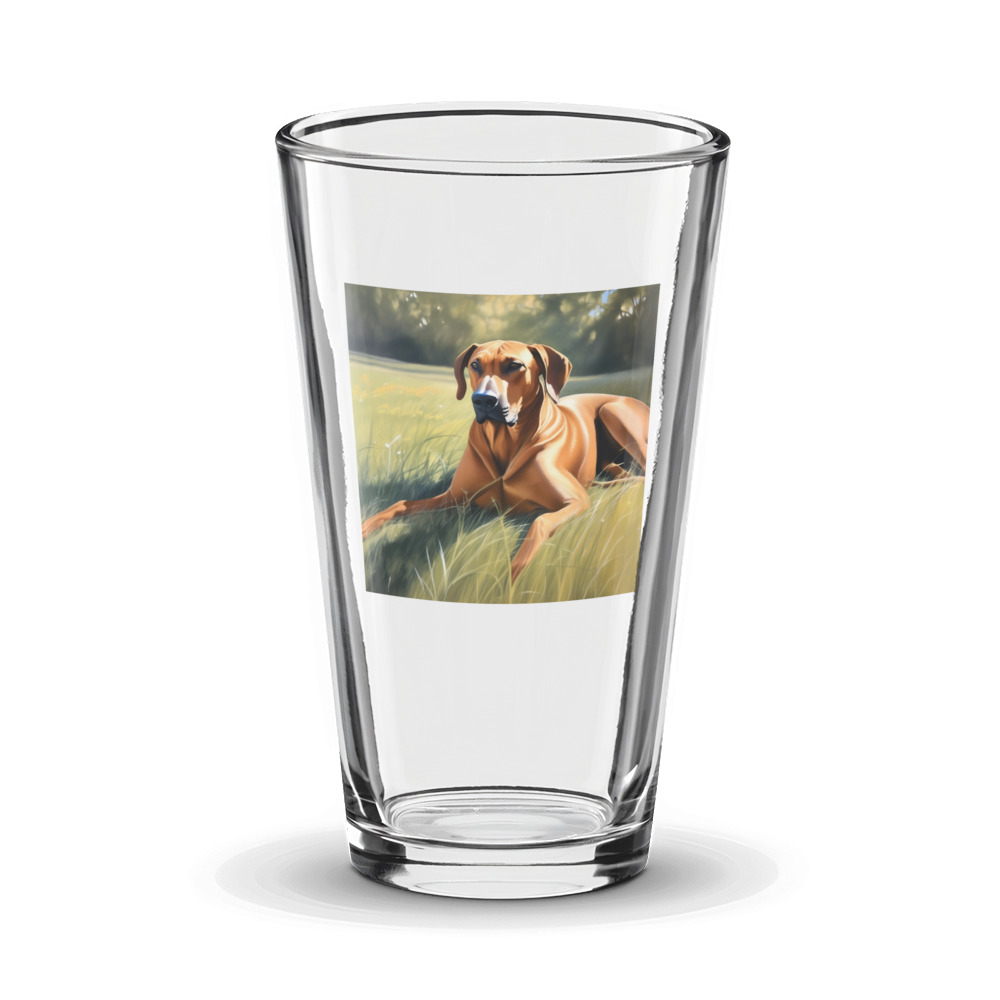 PugMug Custom Rhodesian Ridgeback Glass Tumbler