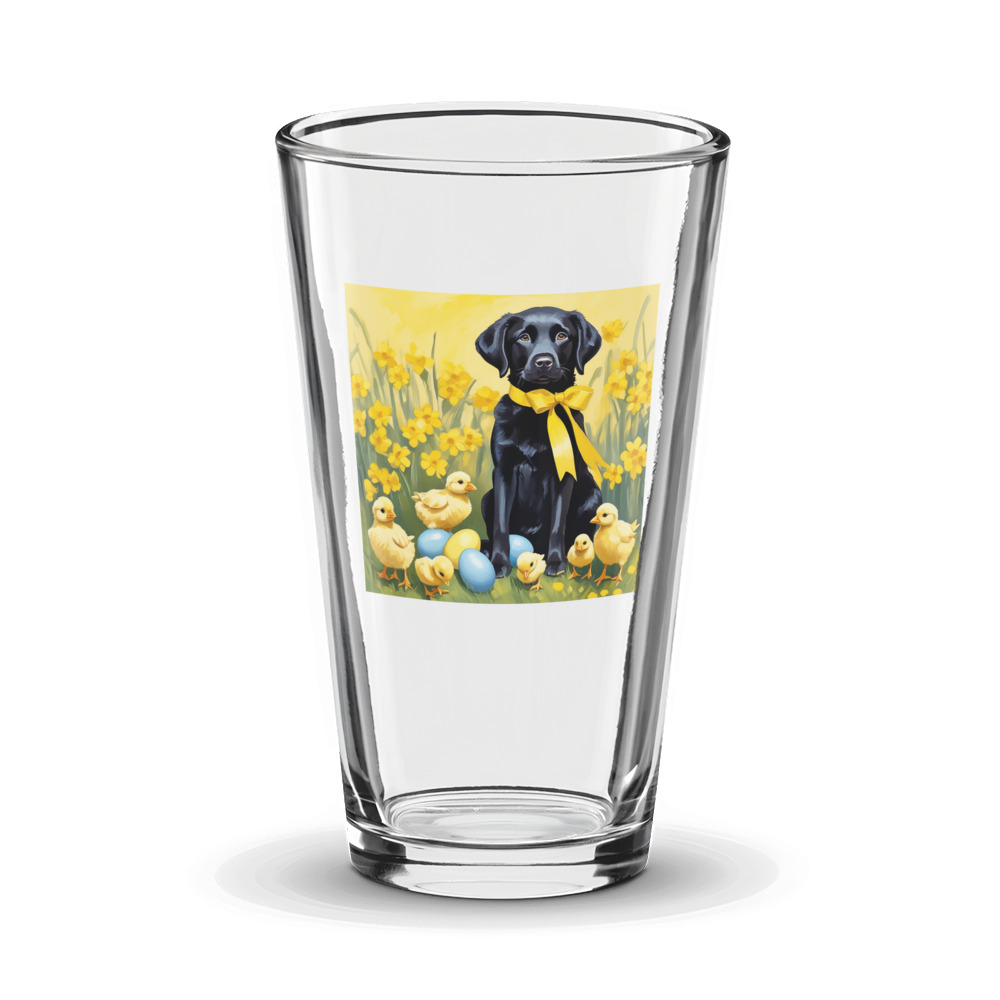 PugMug Custom Black Labrador Retriever Glass Tumbler