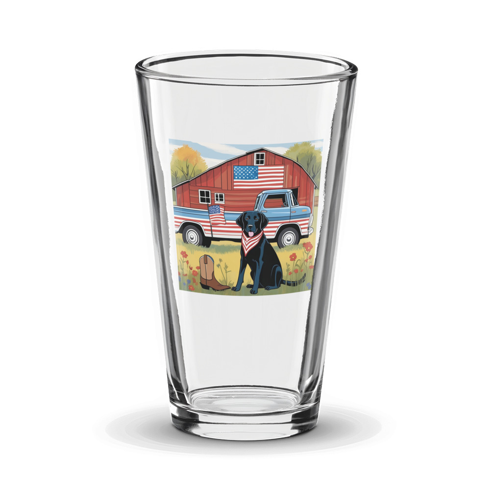 PugMug Custom Black Labrador Retriever Glass Tumbler