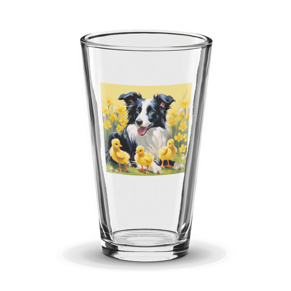 PugMug Custom Border Collie Glass Tumbler