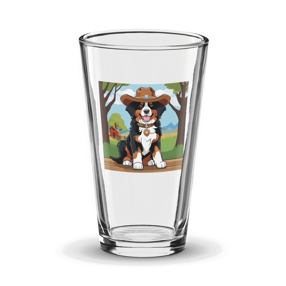PugMug Custom Bernese Mountain Dog Glass Tumbler