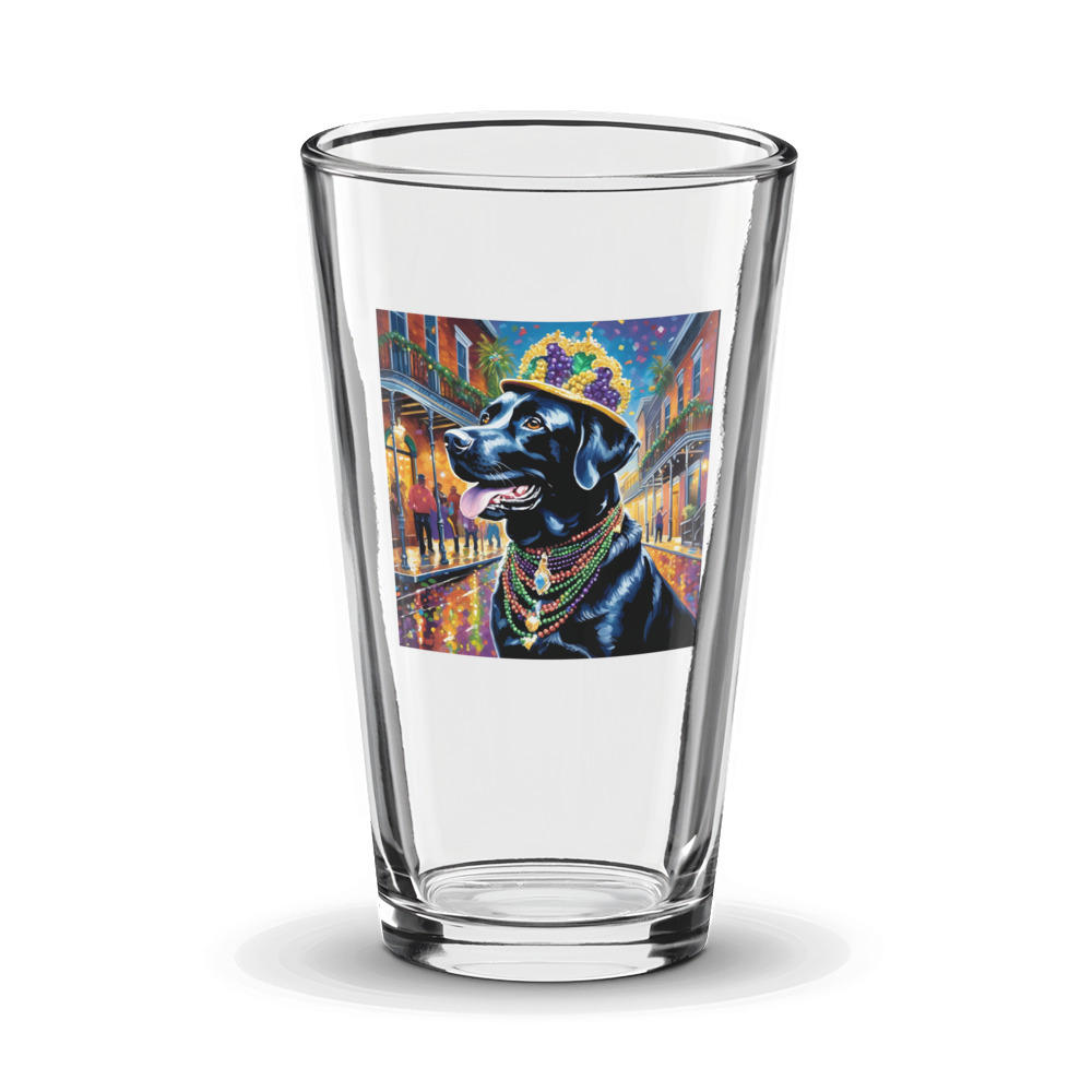 PugMug Custom Black Labrador Retriever Glass Tumbler