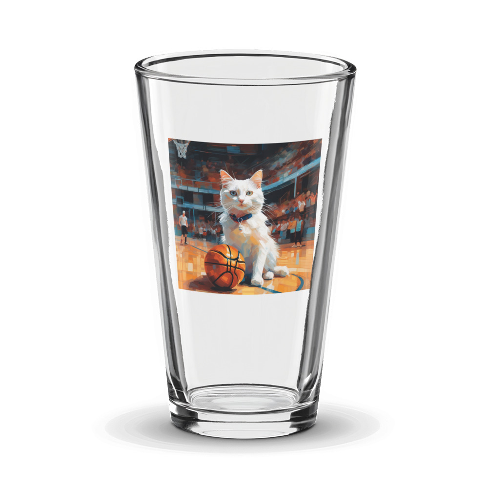 PugMug Custom White Companion Cat Glass Tumbler