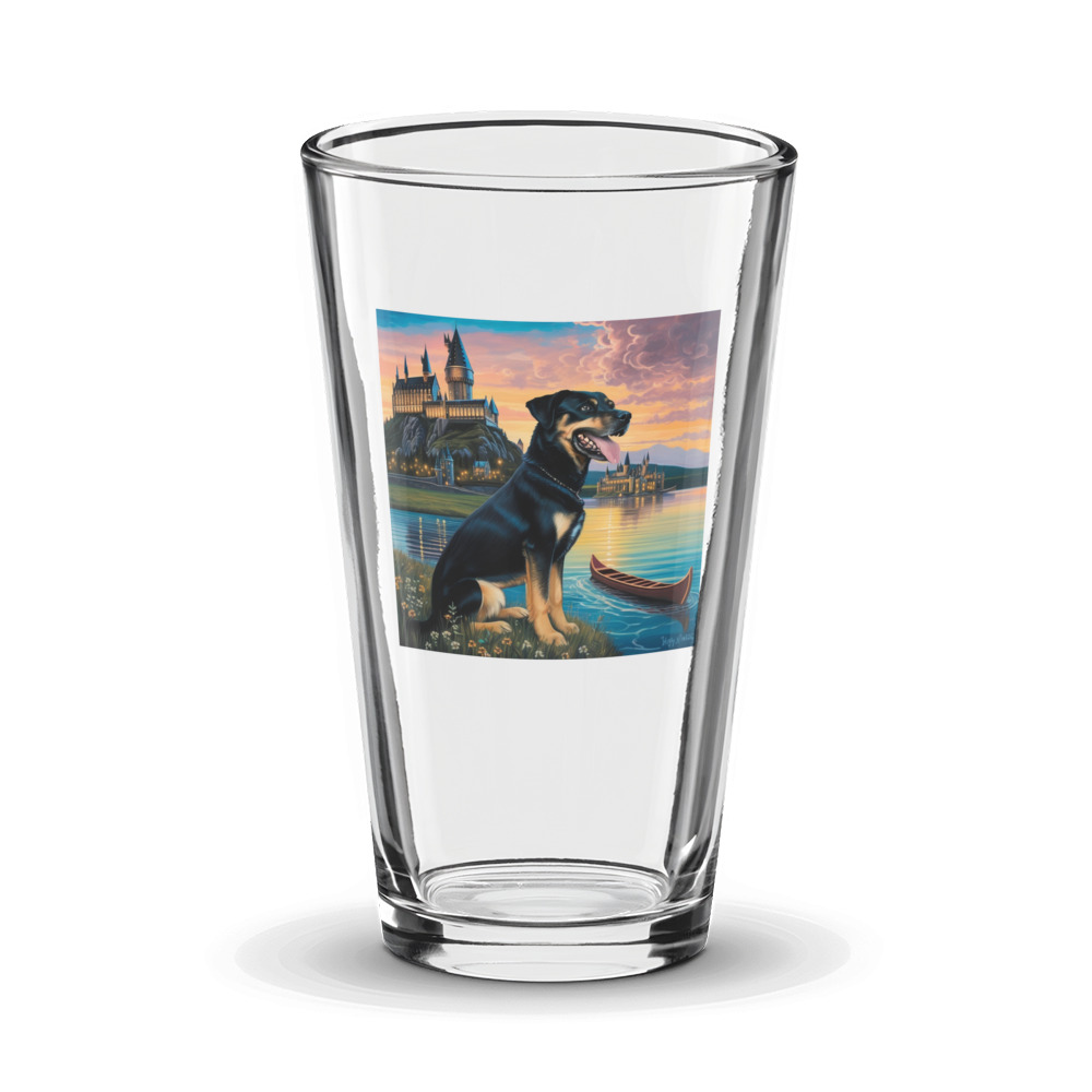 PugMug Custom Blue Glass Tumbler
