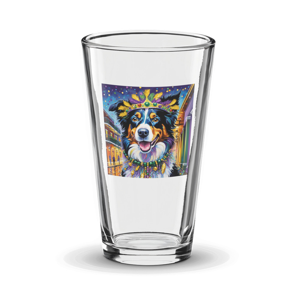 PugMug Custom Border Collie Glass Tumbler