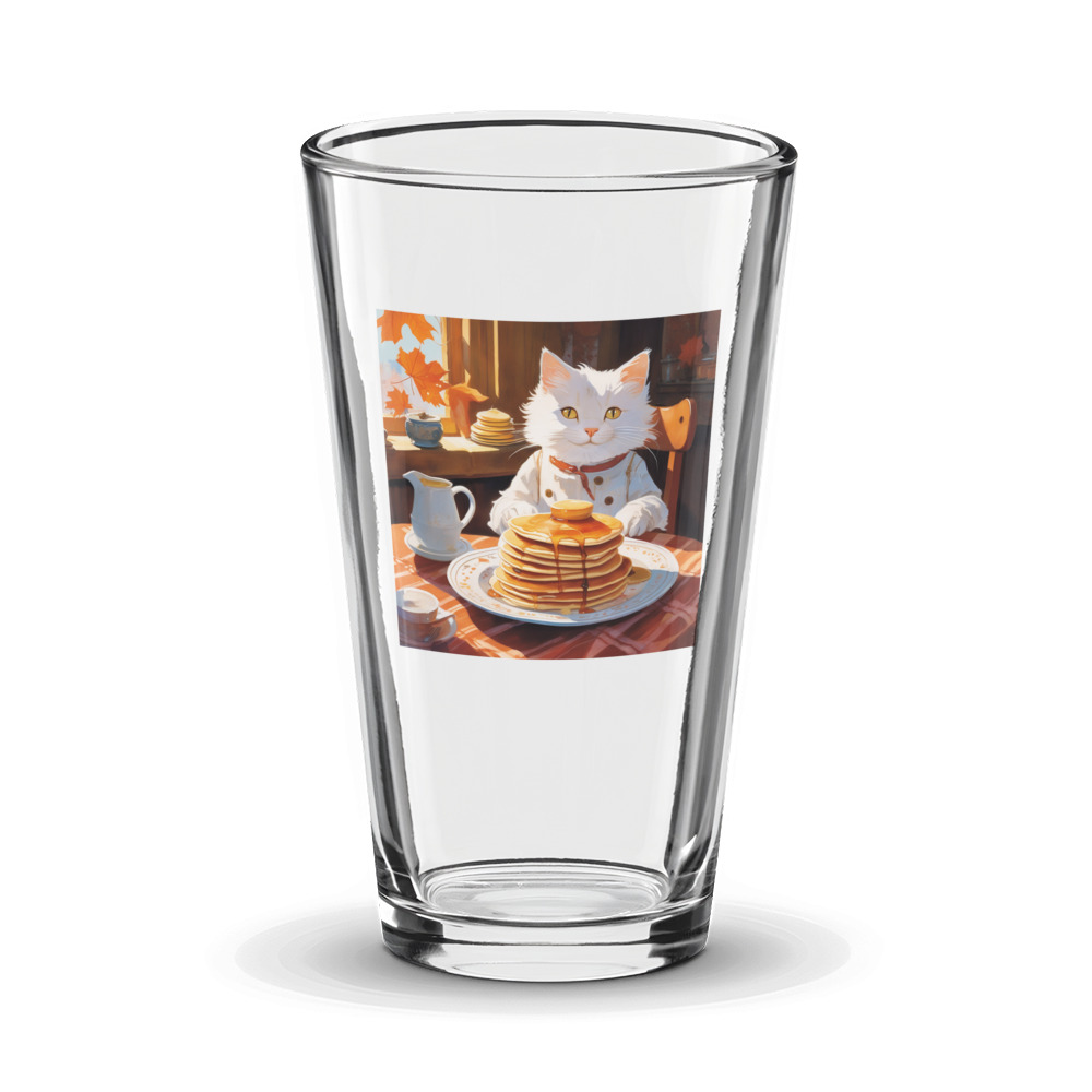 PugMug Custom White Companion Cat Glass Tumbler