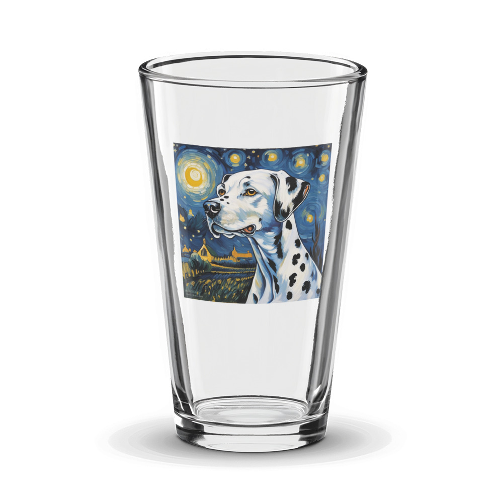 PugMug Custom Dalmatian Glass Tumbler