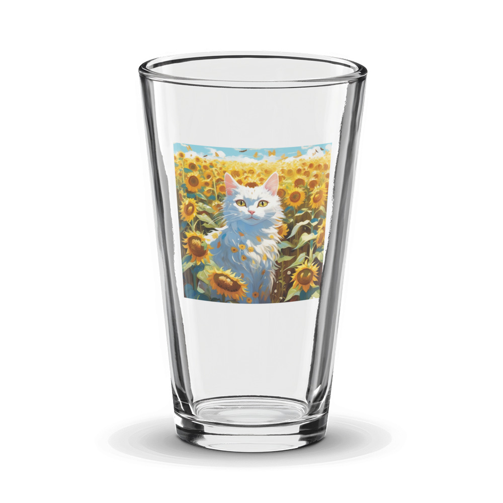 PugMug Custom White Companion Cat Glass Tumbler