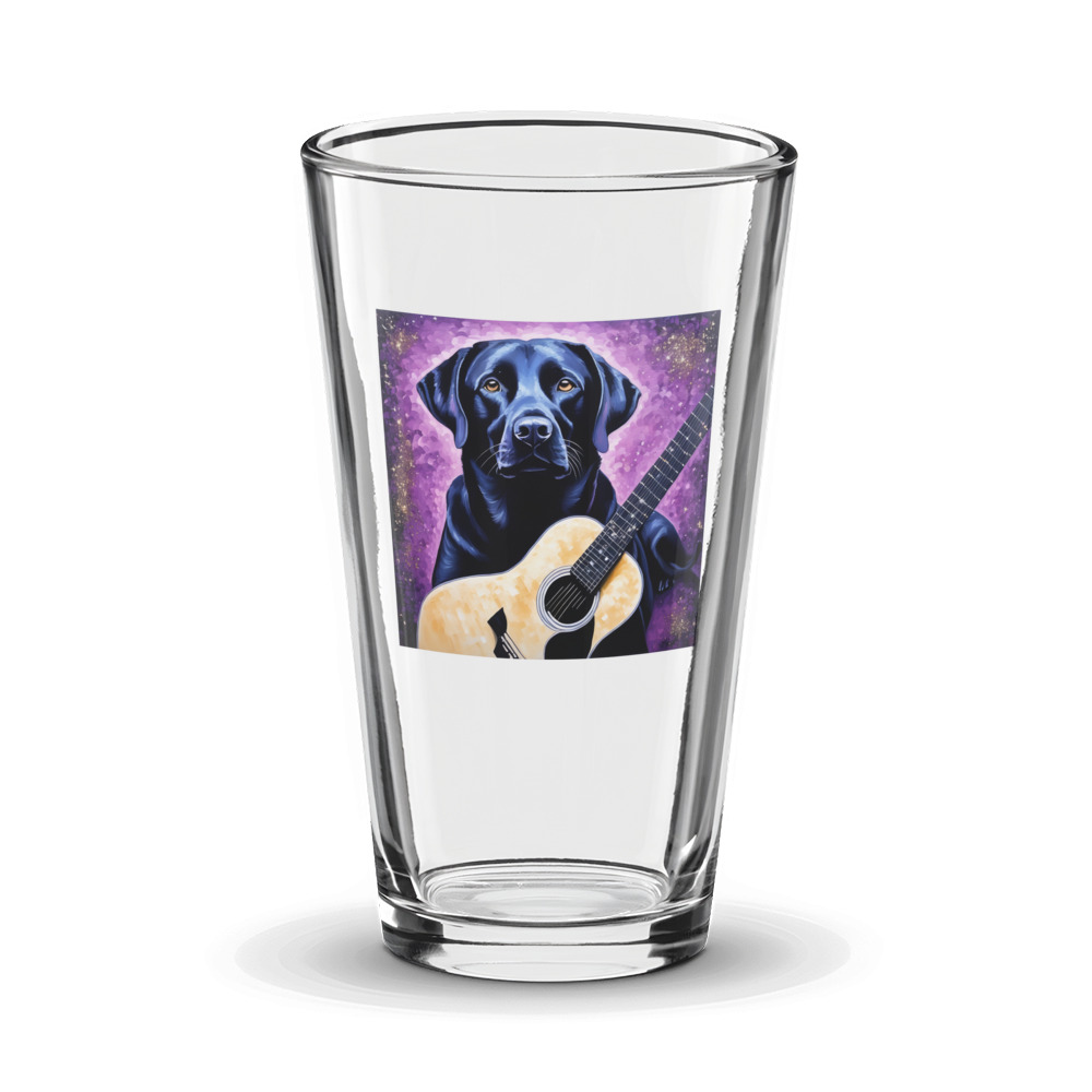 PugMug Custom Black Labrador Retriever Glass Tumbler