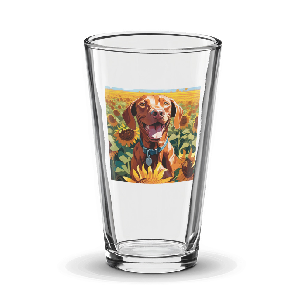 PugMug Custom Vizsla Glass Tumbler
