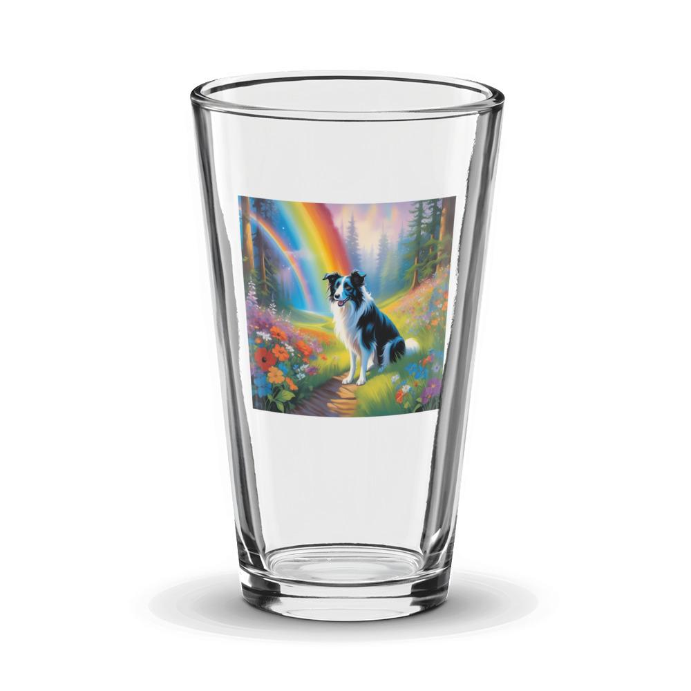PugMug Custom Border Collie Glass Tumbler