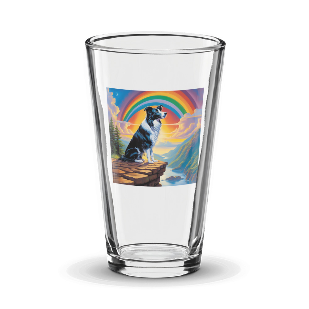 PugMug Custom Border Collie Glass Tumbler