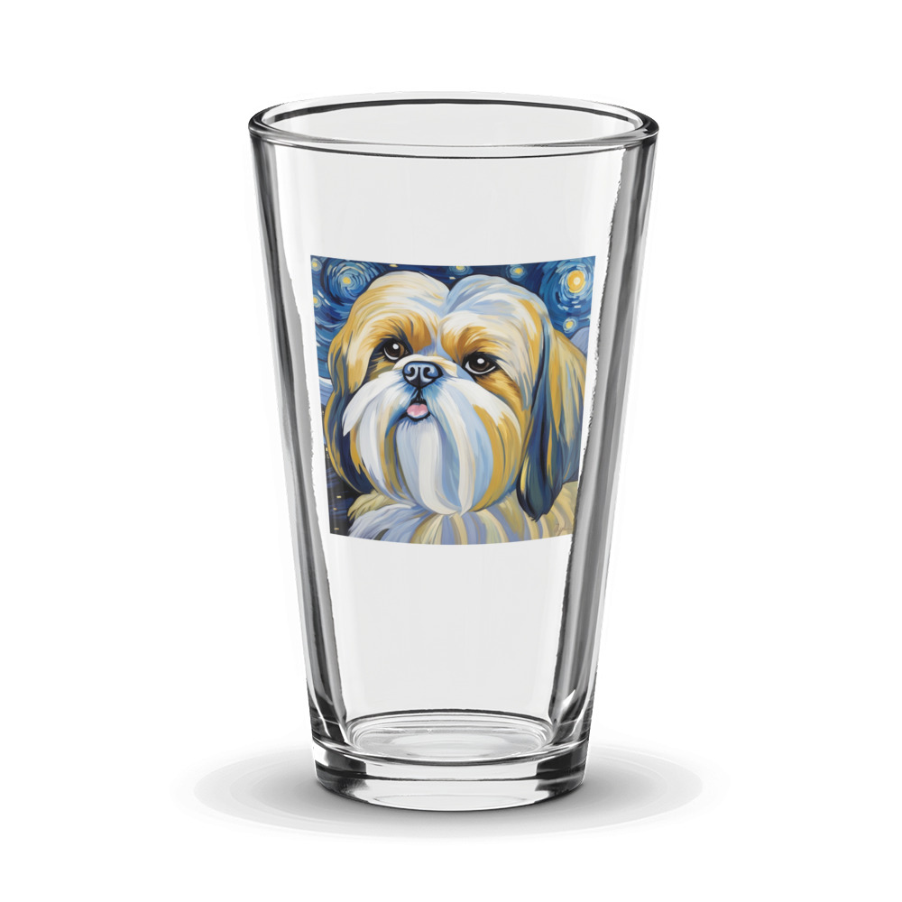 PugMug Custom Shih Tzu Glass Tumbler