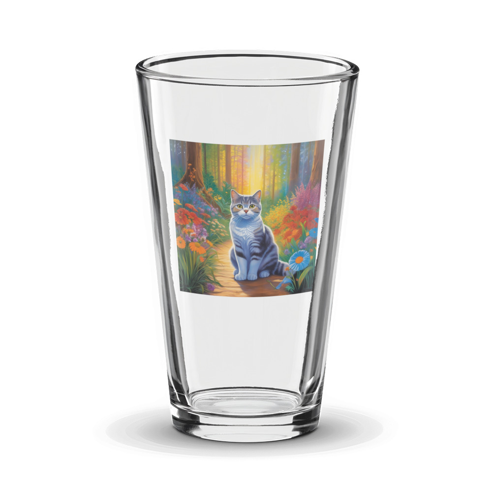 PugMug Custom Tabby British Shorthair Cat Glass Tumbler