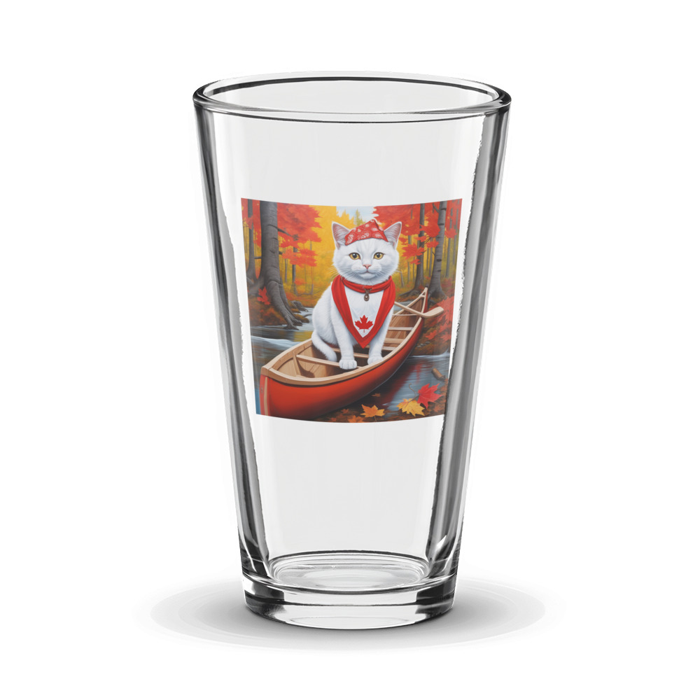 PugMug Custom White Companion Cat Glass Tumbler