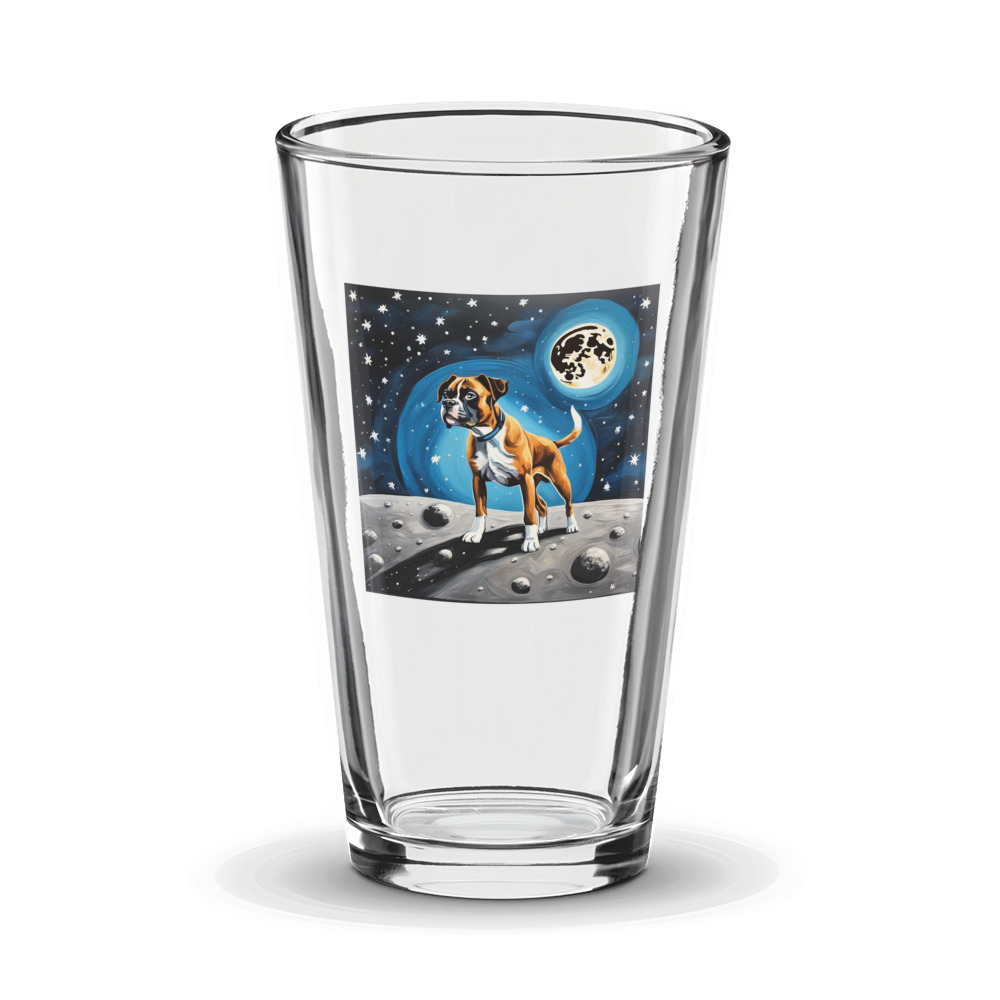 PugMug Custom Boxer Dog Glass Tumbler
