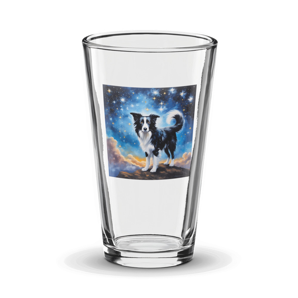 PugMug Custom Border Collie Glass Tumbler