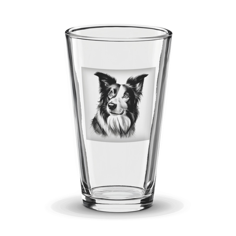 PugMug Custom Border Collie Glass Tumbler