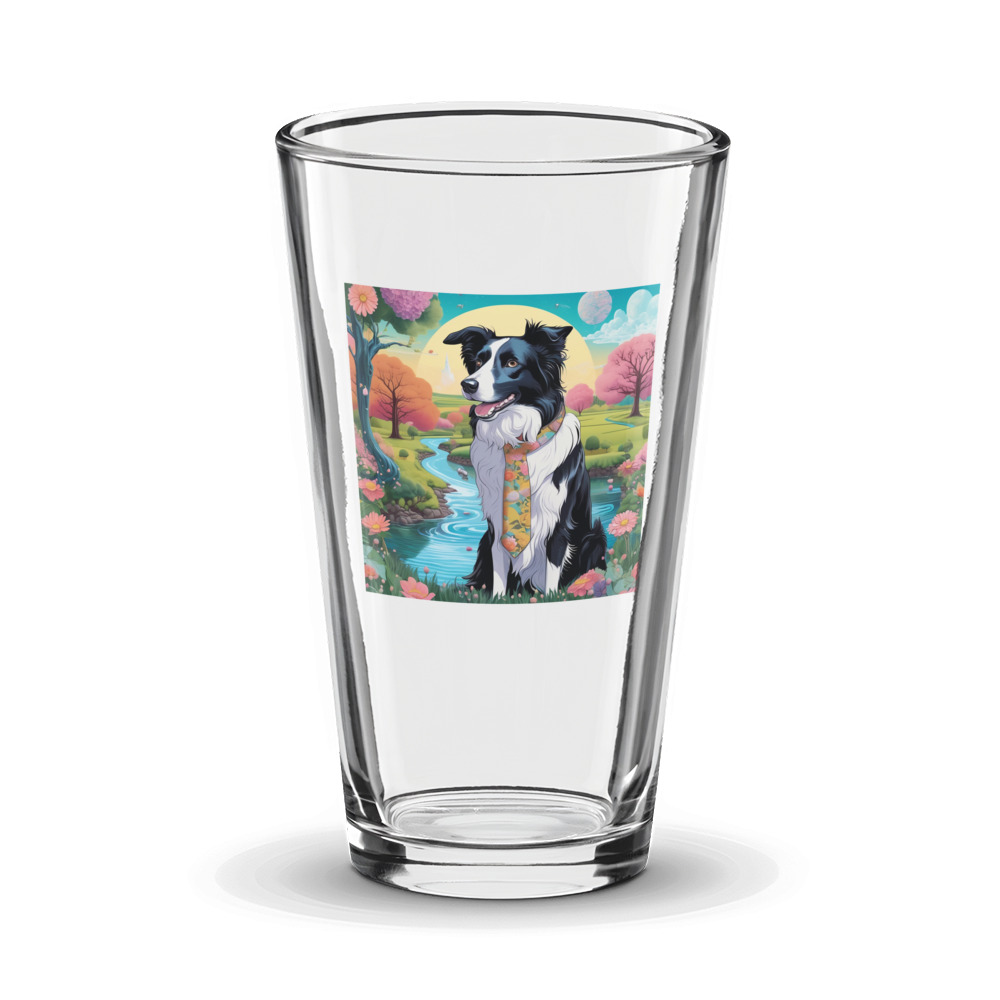 PugMug Custom Border Collie Glass Tumbler