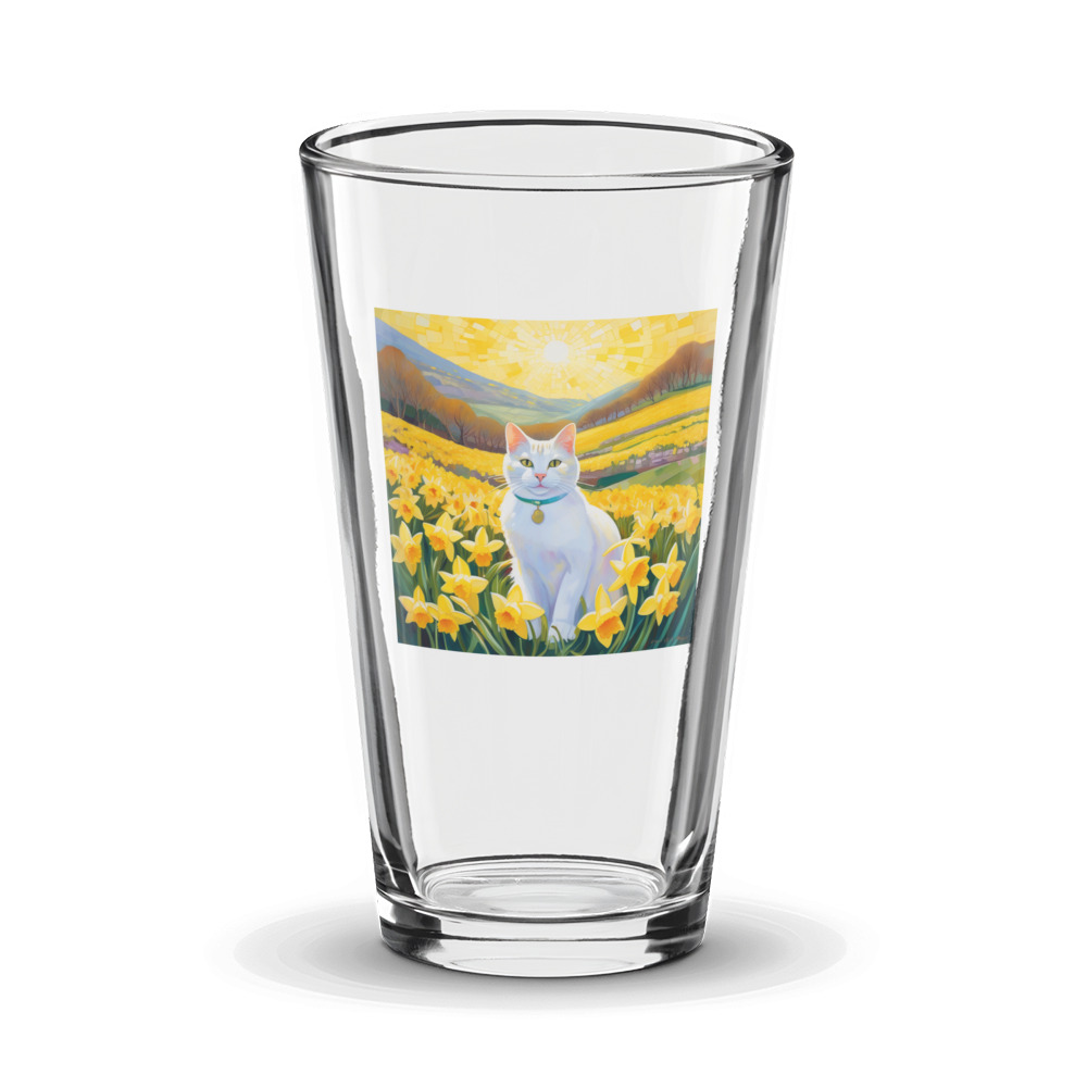 PugMug Custom White Companion Cat Glass Tumbler