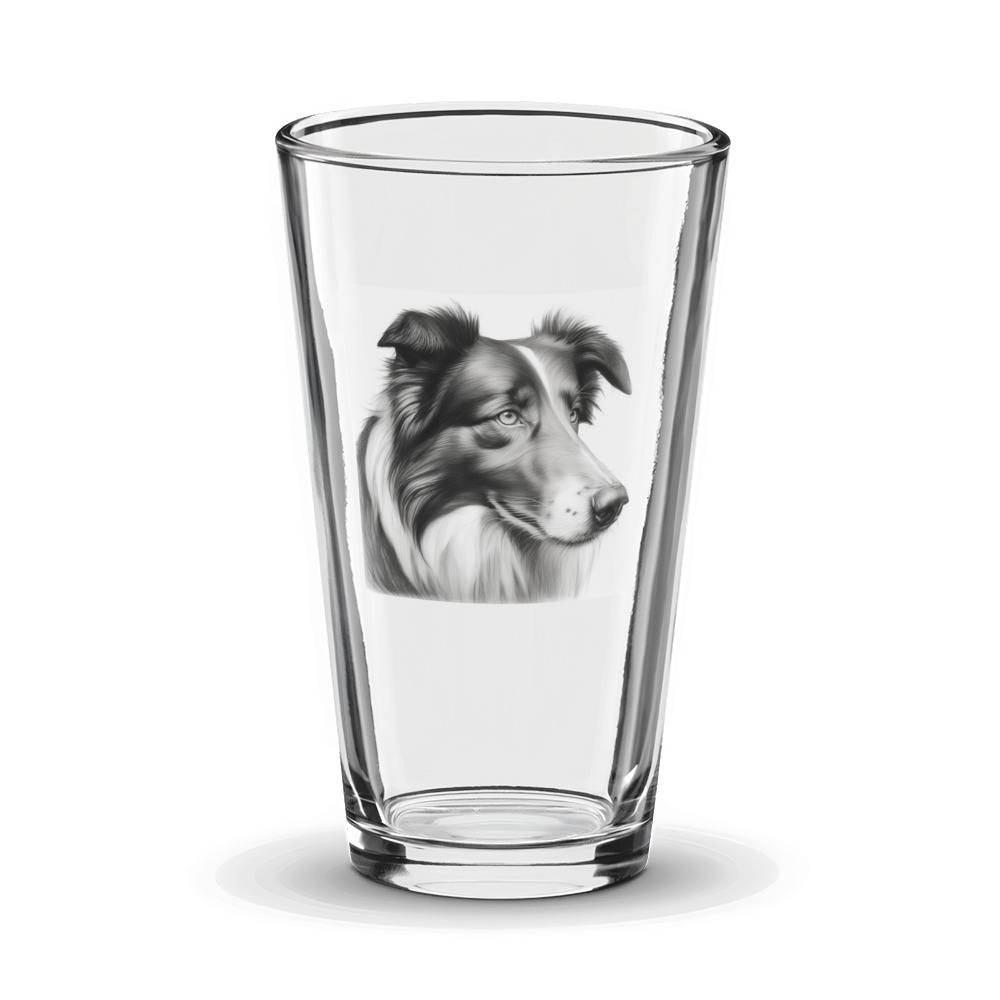 PugMug Custom Collie Glass Tumbler
