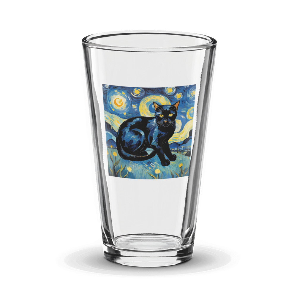 PugMug Custom Black Exotic Cat Glass Tumbler
