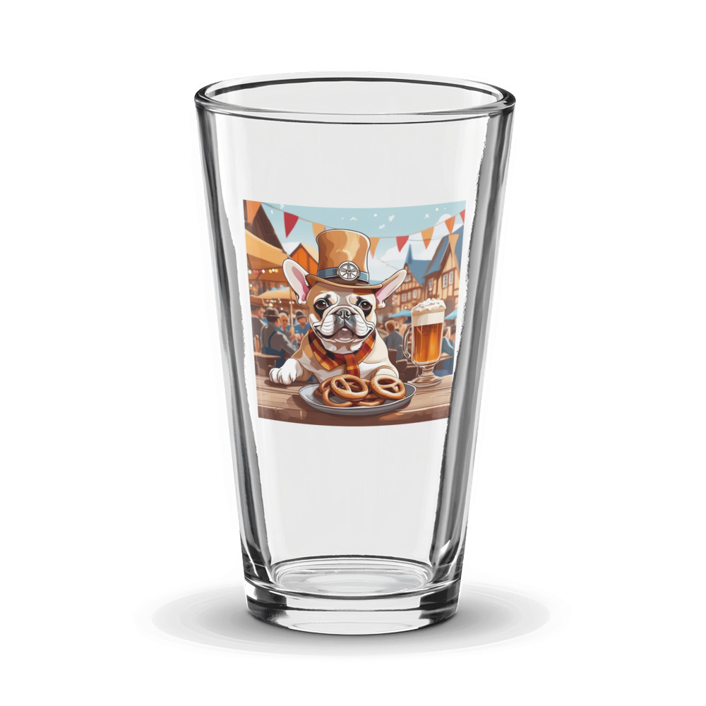 PugMug Custom Tan French Bulldog Glass Tumbler