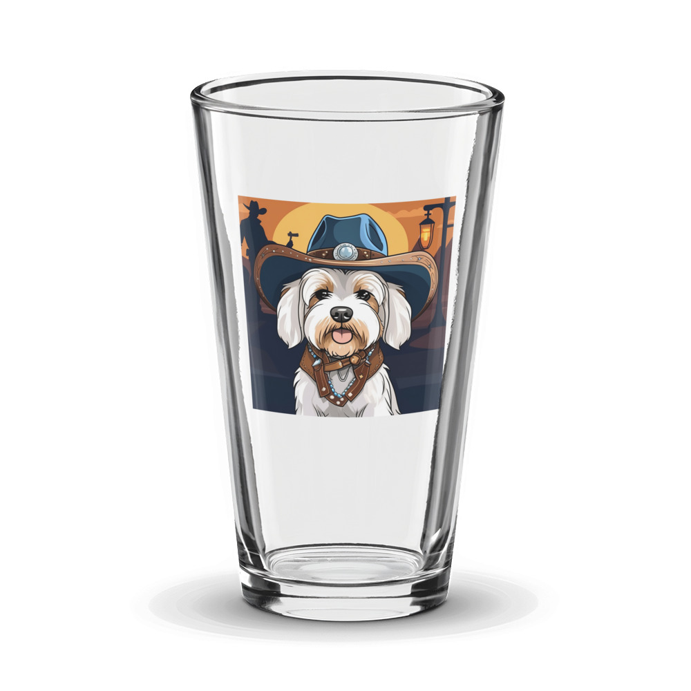 PugMug Custom White Havanese Dog Glass Tumbler